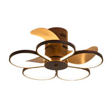 Flower Design Bladeless Ceiling Fan with Dimmable LED Light and Silent 6 Speed Motor