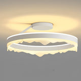 Modern Round Dimmable LED Ceiling Light White Nordic Flush Mount Fixture for Living Room