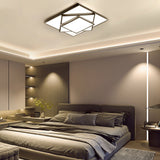 Modern Geometric Three Square LED Flush Mount Ceiling Light Dimmable Acrylic Fixture