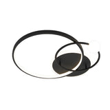 Modern Dimmable Geometric Circles LED Flush Mount Ceiling Light Fixture for Living Room Bedroom