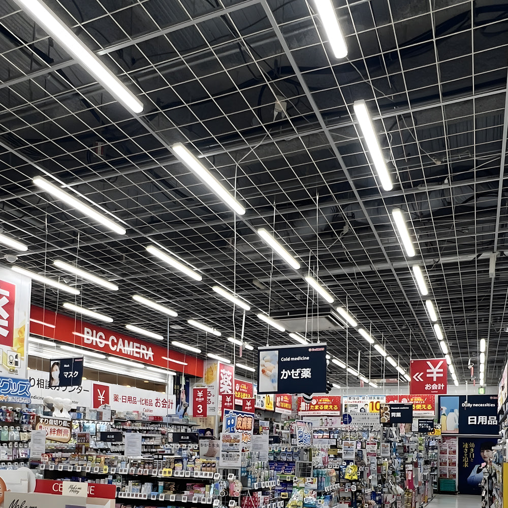 47 Inch LED Linear Tri proof Vapor Tight Light IP65 Waterproof Flush Mount Ceiling Fixture for Garages
