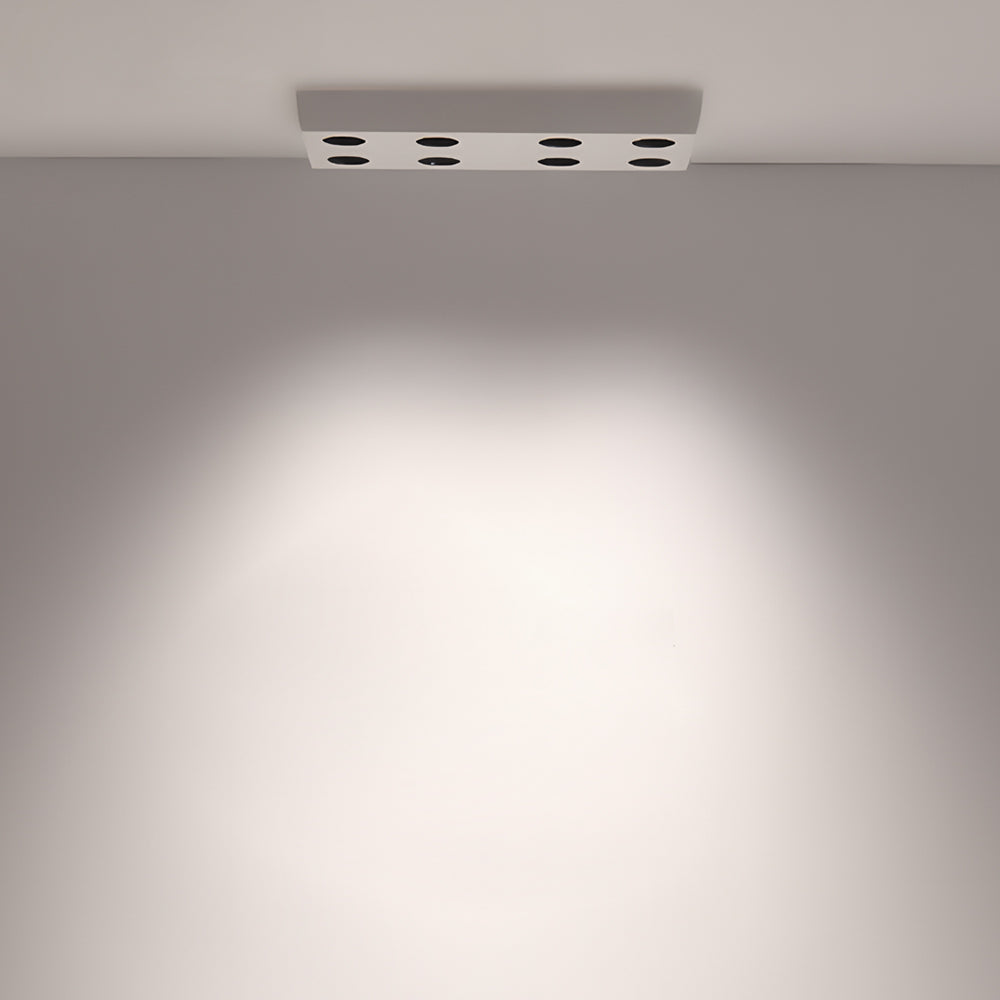 Ultra Thin Rectangular LED Flush Mount Ceiling Light Honeycomb Anti Glare Indoor Aluminum Fixture