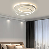Modern Circular Ring LED Ceiling Light Nordic Style Flush Mount with 3 Step Color Dimming