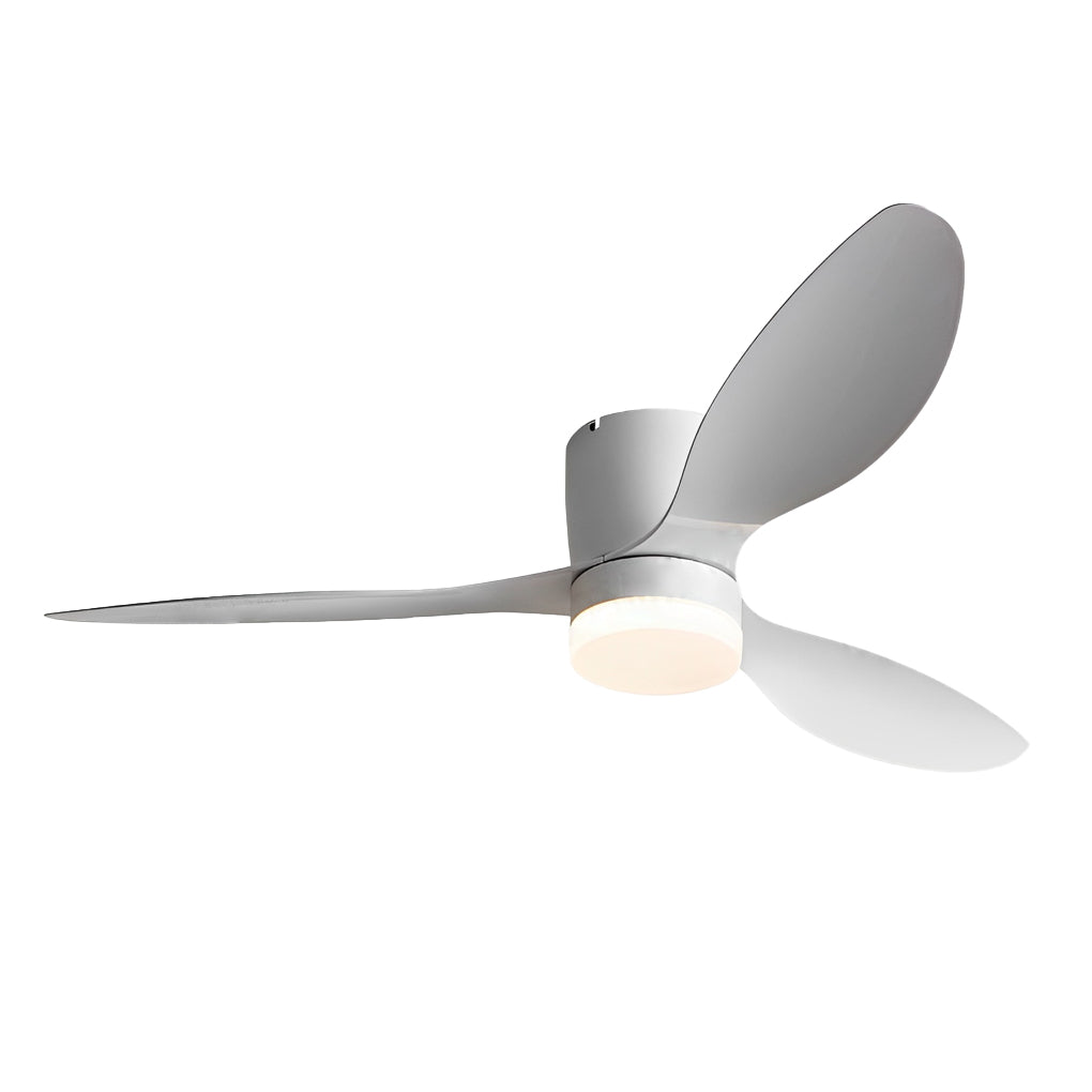 52 Inch Modern LED Ceiling Fan with Remote Control Dimmable 3 Blade Quiet Light Fixture