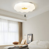 Modern Cloud Flower Acrylic Ceiling Light with 3 Step Dimming Flush Mount Lamp in White