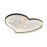 Modern Moon Texture LED Ceiling Light 3 Step Dimming Geometric Flush Mount Lamp