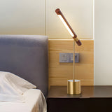 Modern Linear LED Desk Lamp with USB Charging Port and 3 Step Dimming Functionality