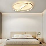 Modern Semi Circle LED Flush Mount Ceiling Light Dimmable Geometric Lighting for Bedrooms and Living Rooms