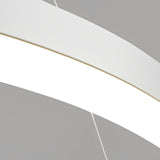 Modern White Circular Rings LED Chandelier with 3 Step Dimming and Adjustable Lighting