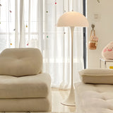 Modern White Mushroom Dome Floor Lamp with 3 Step Dimmable Color Temperature