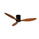 Modern 52 Inch Ceiling Fan with Dimmable LED Light and Remote 3 Blade Silent Motor Flush Mount