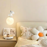 3D Moon and Animal Pendant Light for Kids Nursery Room Decorative Ceiling Hanging Lamp
