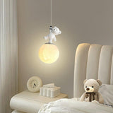3D Moon and Animal Pendant Light for Kids Nursery Room Decorative Ceiling Hanging Lamp