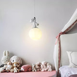 3D Moon and Animal Pendant Light for Kids Nursery Room Decorative Ceiling Hanging Lamp