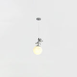 3D Moon and Animal Pendant Light for Kids Nursery Room Decorative Ceiling Hanging Lamp
