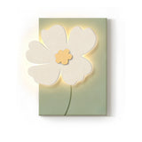 3D Sandstone Flower LED Wall Art Decorative Painting with USB and Remote Control