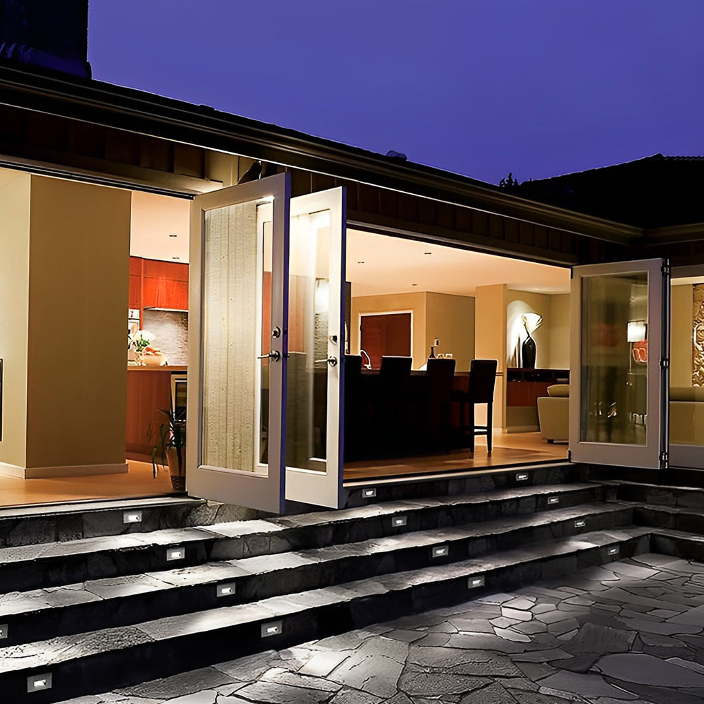 3W Waterproof LED Recessed Stair Lights Outdoor Wall Step Lighting for Modern Pathways and Garden Decks