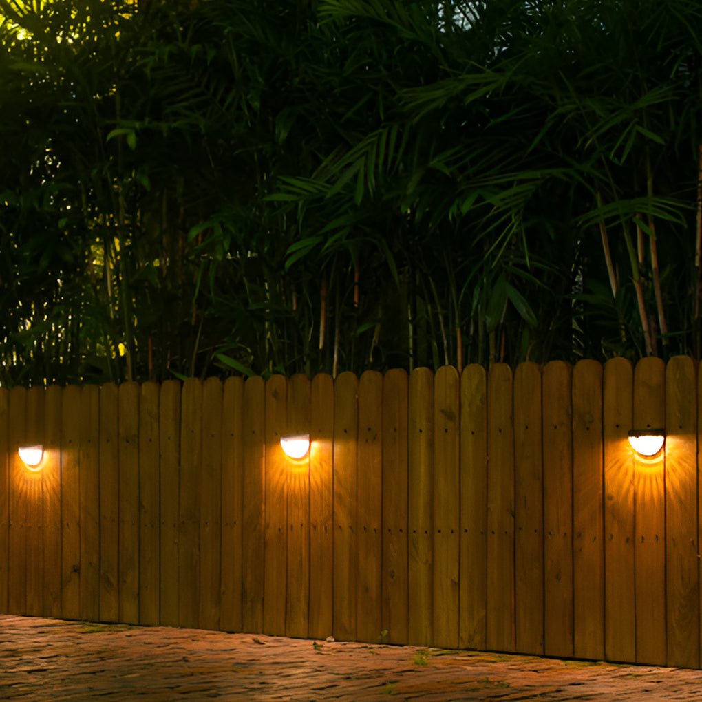 4 Pack Solar Powered Outdoor Stair Lights Waterproof LED Step Lighting for Garden Fence and Patio Warm White