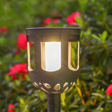 4 Pack Waterproof Solar Outdoor LED Pathway Lights with RGB and Warm White Lighting Modes