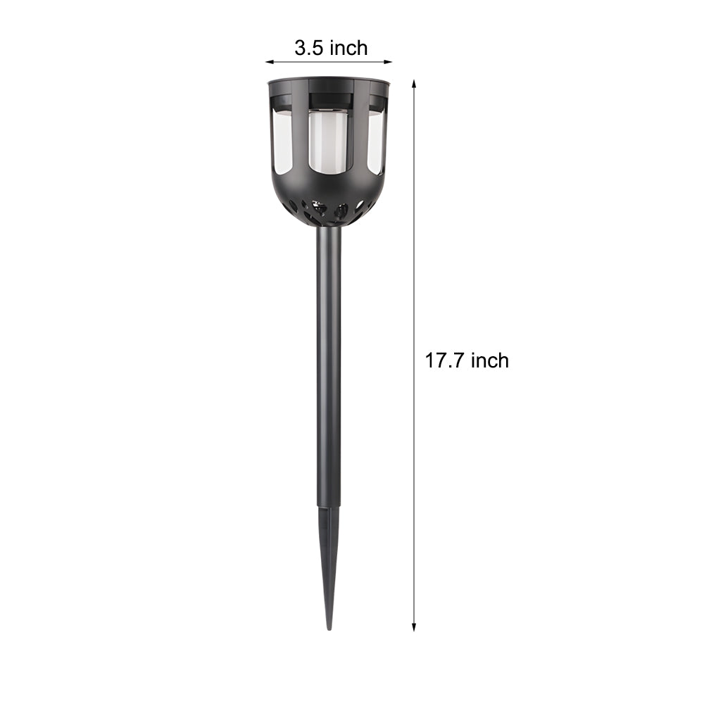 4 Pack Waterproof Solar Outdoor LED Pathway Lights with RGB and Warm White Lighting Modes