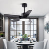 Modern 46 Inch LED Ceiling Fan with Remote 6 Speeds 5 Reversible Blades Indoor Light Fixture