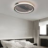 Modern Round Black Glass LED Flush Mount Ceiling Light with 3 Color Dimming