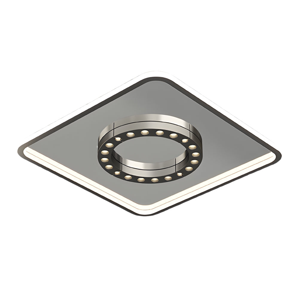 Modern LED Flush Mount Ceiling Light with 3 Step Dimming Anti Glare Square and Round Designs