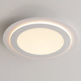 Modern Square and Circular LED Ceiling Lamp with Stepless Dimming Minimalist Flush Mount Light