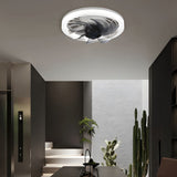 Modern 12.2 Inch Low Profile LED Ceiling Fan with 7 Blades and Remote Control