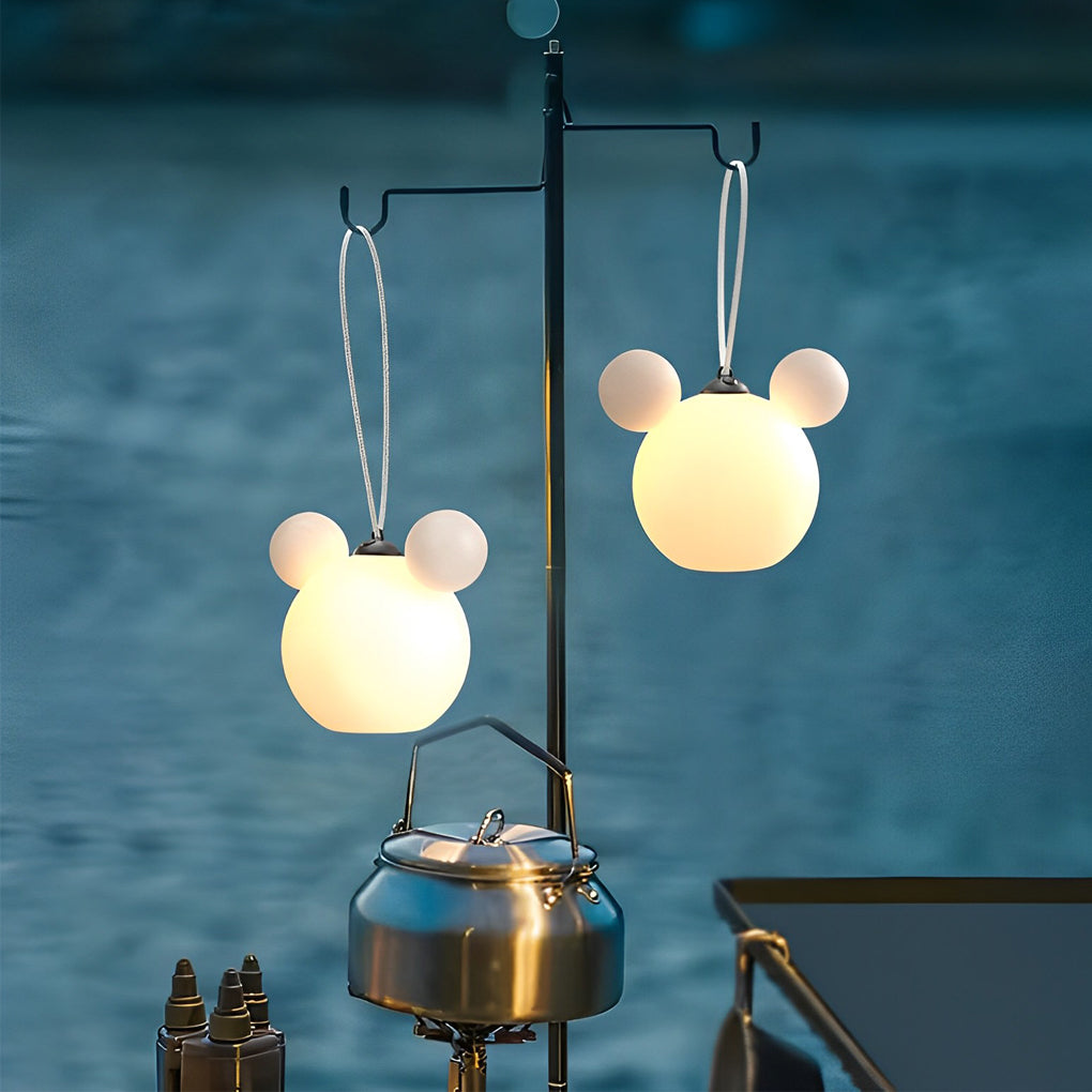 Portable 3D Animal Shape Outdoor Hanging Lantern Waterproof USB Rechargeable LED Garden Light