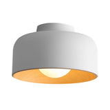 Modern Nordic Bowl Shaped LED Ceiling Light Minimalist Flush Mount Lighting for Aisle and Bedroom