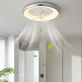 Modern Flush Mount LED Ceiling Fan with Remote 4 Speed Quiet Motor and Dimmable 3 Blade Lamp
