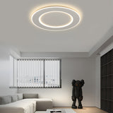 Modern Round White Dimmable LED Flush Mount Ceiling Light with Remote Control