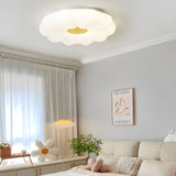 Modern Cloud Flower Acrylic Ceiling Light with 3 Step Dimming Flush Mount Lamp in White
