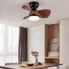 Modern Low Profile Flush Mount Ceiling Fan with LED Light and Remote Control for Small Rooms