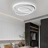 Modern Circular Ring LED Ceiling Light Nordic Style Flush Mount with 3 Step Color Dimming
