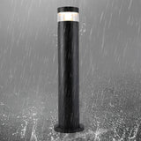 Cylindrical LED Outdoor Lawn Lamp Modern Black Aluminum Waterproof Pathway Light
