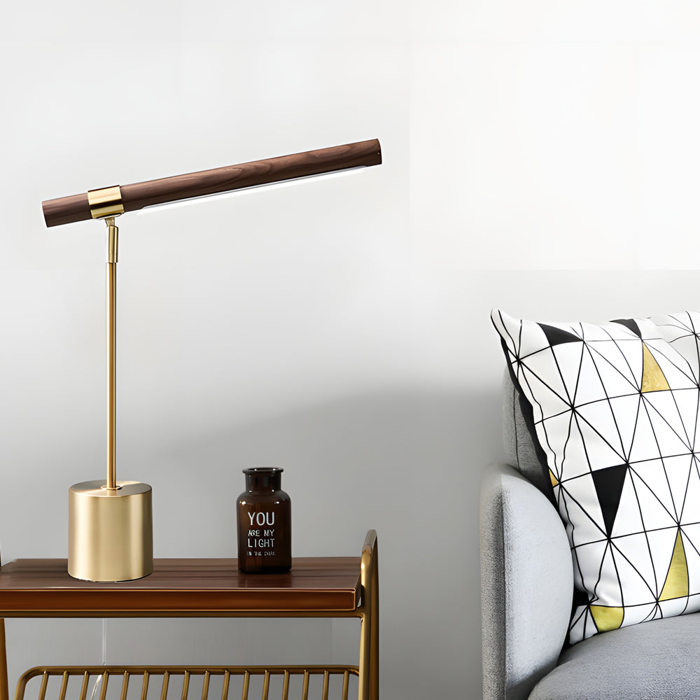 Modern Linear LED Desk Lamp with USB Charging Port and 3 Step Dimming Functionality