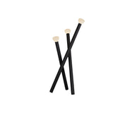 Modern 3 Light Metal Stick Standing Lamp with Glass Shades and Dimmable Switch