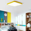 Minimalist Square LED Flush Mount Ceiling Light Modern PVC Metal Fixture for Bedrooms