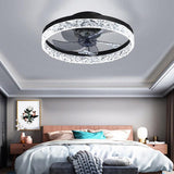 20 Inch Rustic Gold Flush Mount Ceiling Fan with 5 Blades and Remote Control