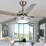 52 Inch Modern Scandinavian Reversible Ceiling Fan with LED Dimmable Light and Remote Control