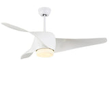 Modern 52 Inch Smart Ceiling Fan with LED Three Color Dimming Light and Remote Control