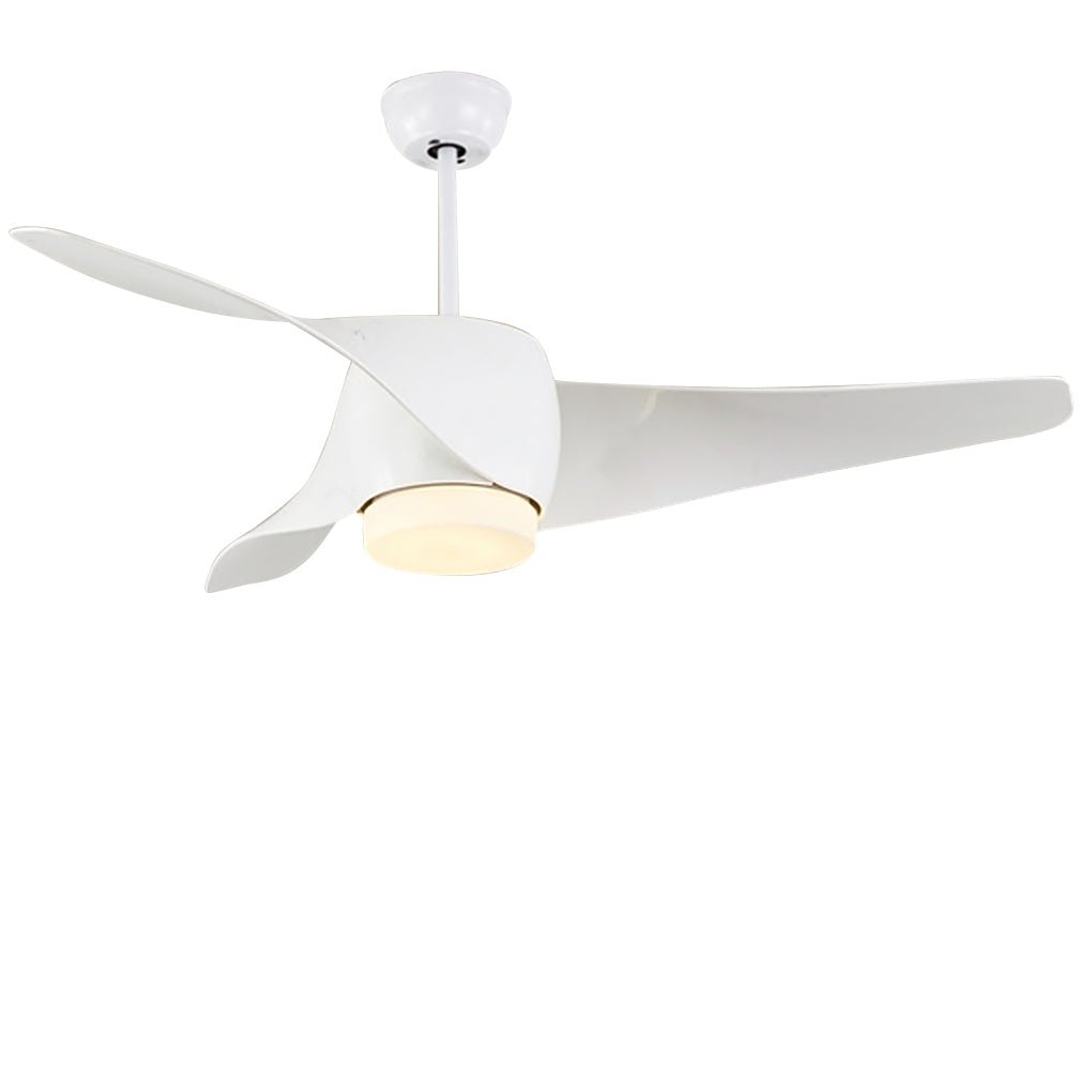 Modern 52 Inch Smart Ceiling Fan with LED Three Color Dimming Light and Remote Control