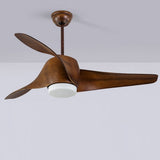 Modern 52 Inch Smart Ceiling Fan with LED Three Color Dimming Light and Remote Control