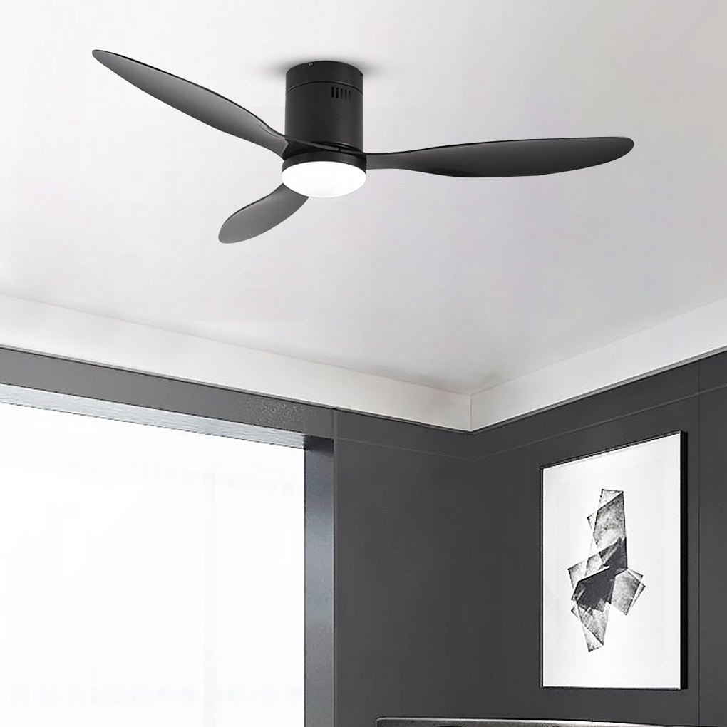52 Inch Variable Frequency Dimmable LED Ceiling Fan with Three Color Lighting and Remote