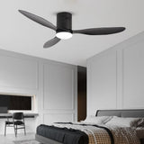 52 Inch Variable Frequency Dimmable LED Ceiling Fan with Three Color Lighting and Remote
