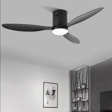52 Inch Variable Frequency Dimmable LED Ceiling Fan with Three Color Lighting and Remote