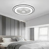 20 Inch Modern Bladeless Ceiling Fan with LED Light Quiet Flush Mount Enclosed Fan for Low Ceilings