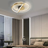 Modern Gold Round LED Ceiling Light with Three Step Dimming for Bedroom and Study